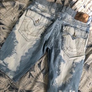 True Religion Jean Shorts Stone Washed